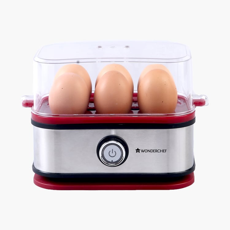 WONDERCHEF Crimson Edge Stainless Steel Electric Egg Boiler