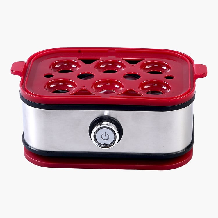 WONDERCHEF Crimson Edge Stainless Steel Electric Egg Boiler