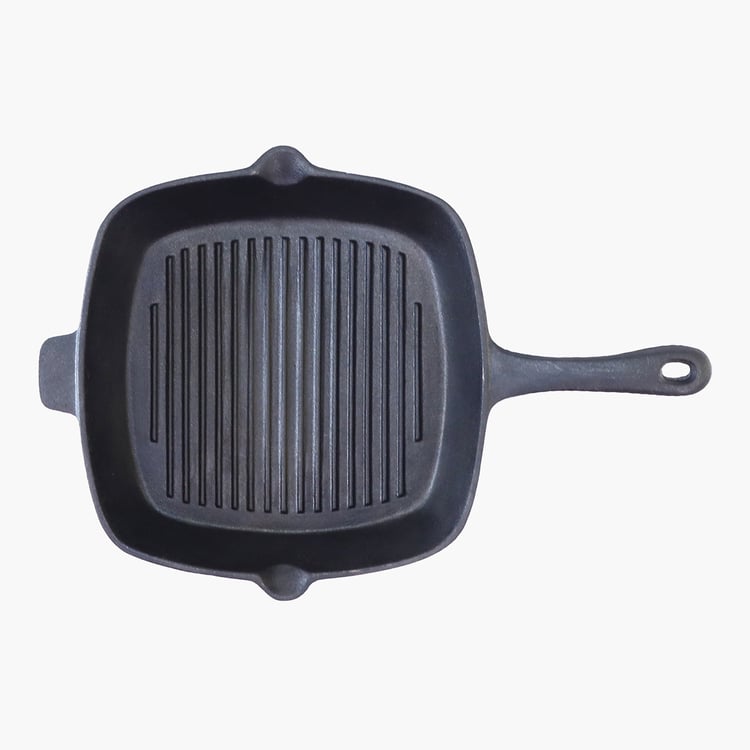 WONDERCHEF Forza Pre-Seasoned Cast Iron Grill Pan - 27.3cm