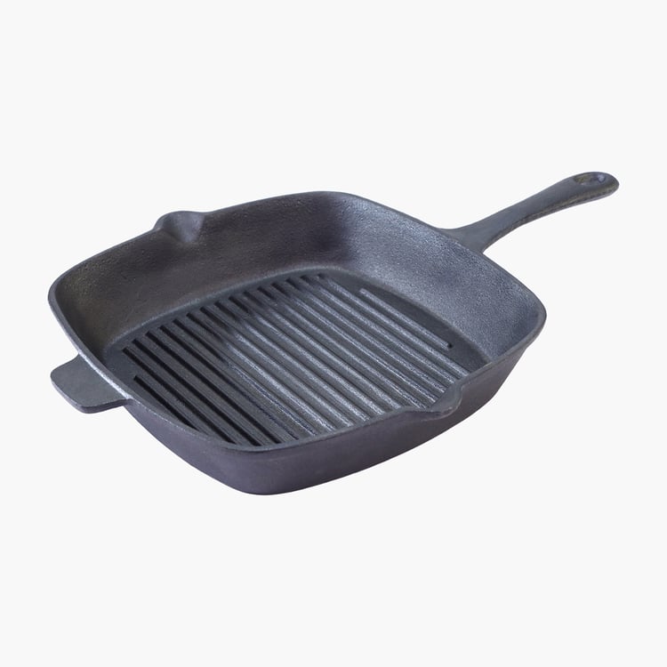 WONDERCHEF Forza Pre-Seasoned Cast Iron Grill Pan - 27.3cm