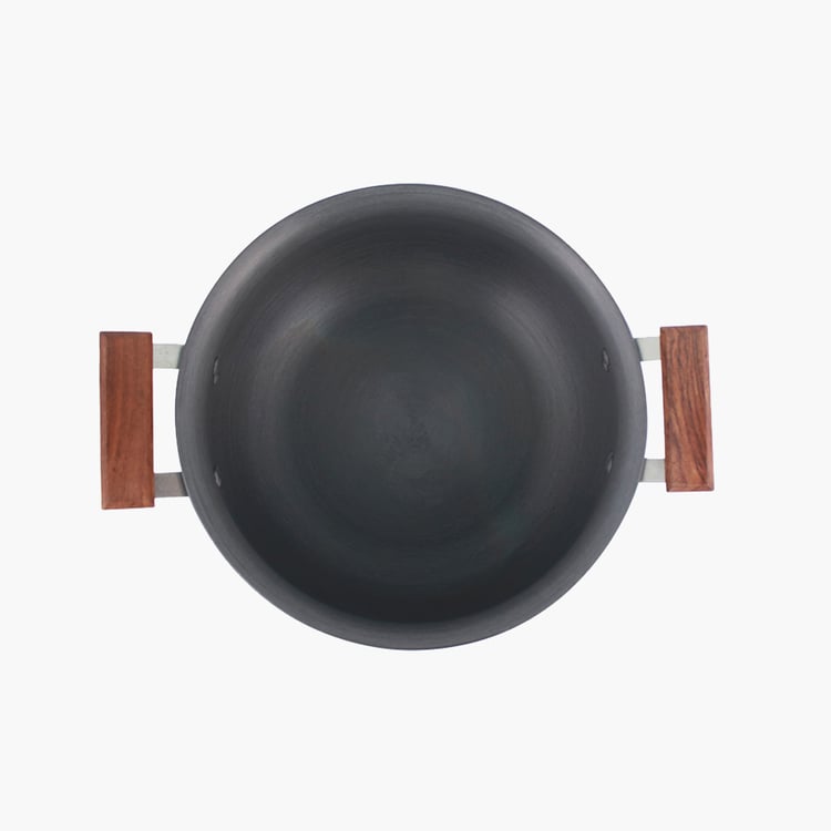 WONDERCHEF Ebony Hard Anodized Aluminium Handi with Lid - 5L