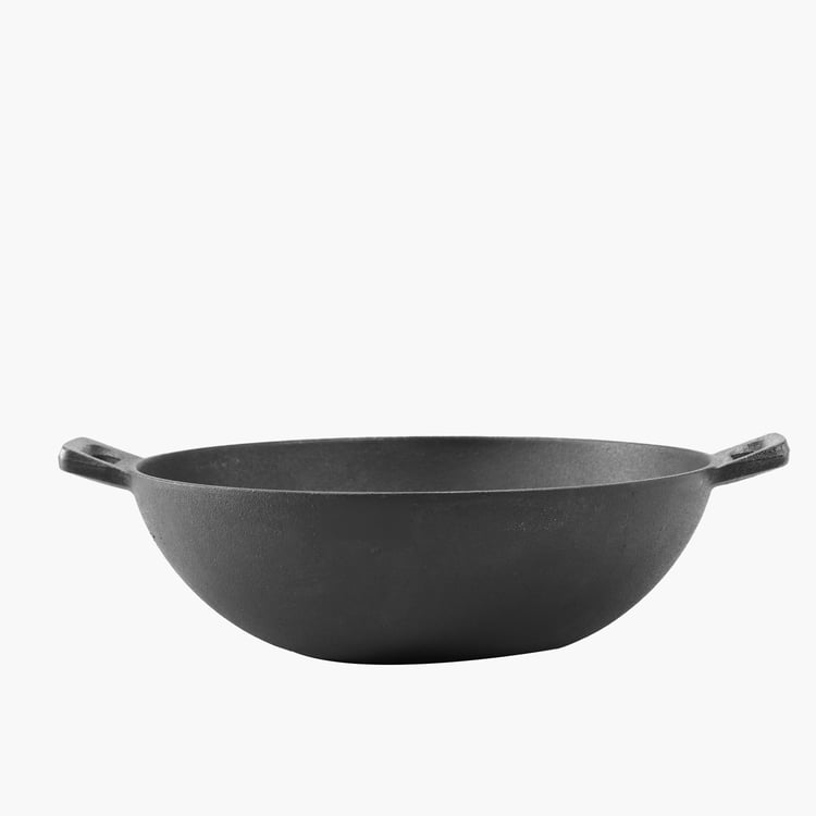 WONDERCHEF Forza Pre-Seasoned Cast Iron Kadhai - 3.35L