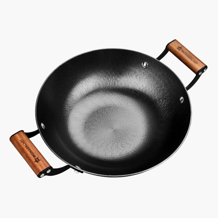 WONDERCHEF Ferro Pre-Seasoned Cast Iron Kadhai - 2.3L
