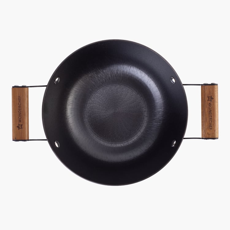 WONDERCHEF Ferro Pre-Seasoned Cast Iron Kadhai - 2.3L