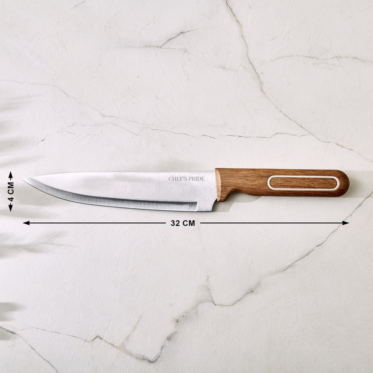 Chefs Pride Munson Stainless Steel Knife with Acacia Wood Handle
