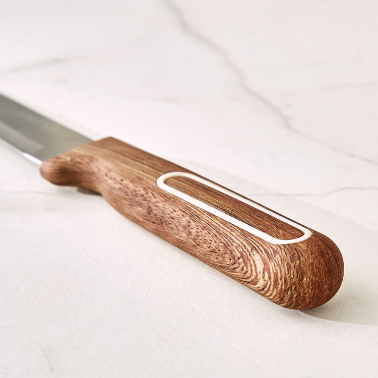 Chefs Pride Munson Stainless Steel Utility Knife with Acacia Wood Handle