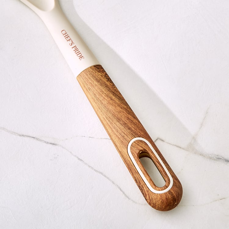 Chef's Pride Cerro Slotted Turner with Wooden Handle