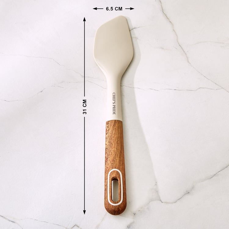 Chefs Pride Cerro Silicone Spatula with Acacia Wood Handle