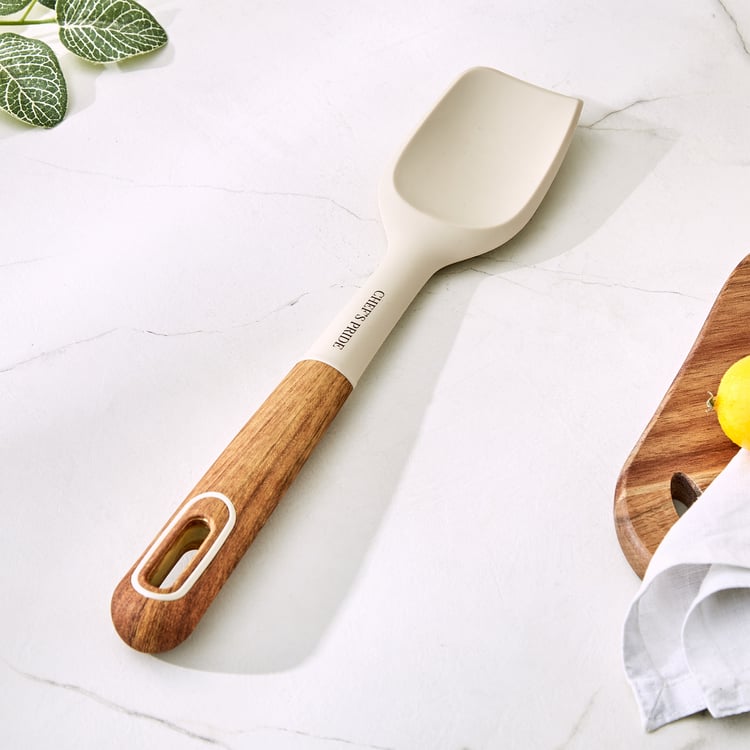 Chef's Pride Cerro Serving Scoop with Wooden Handle