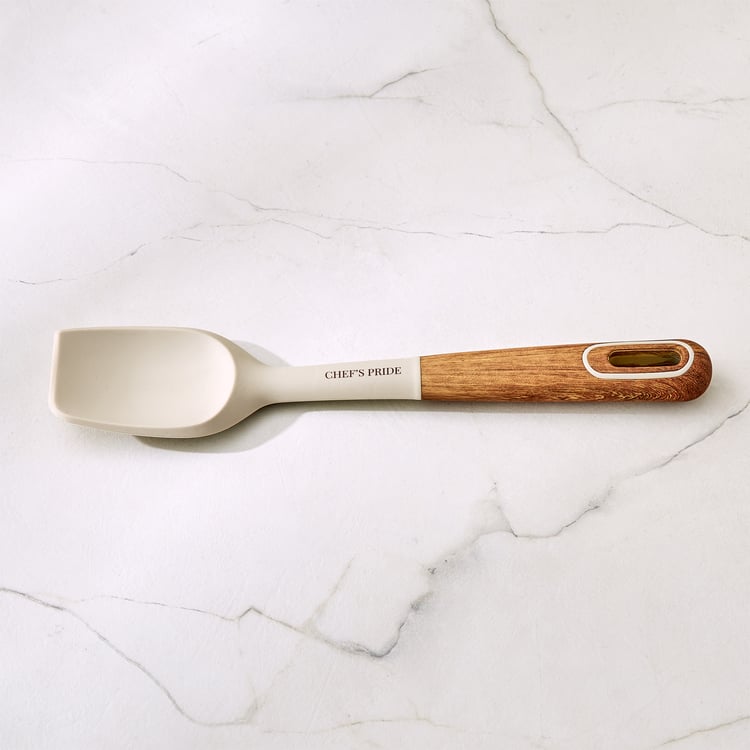 Chef's Pride Cerro Serving Scoop with Wooden Handle