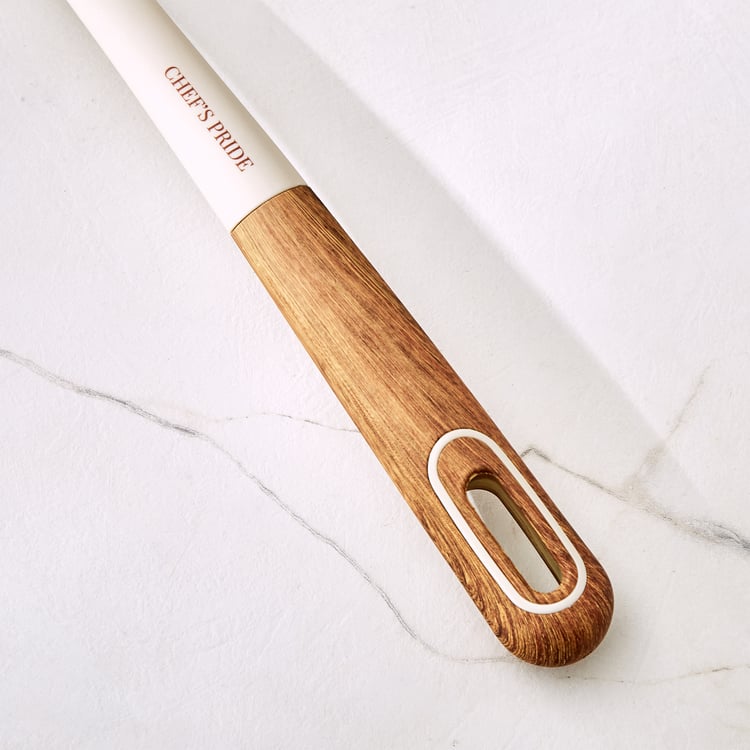 Chef's Pride Cerro Serving Spoon with Wooden Handle