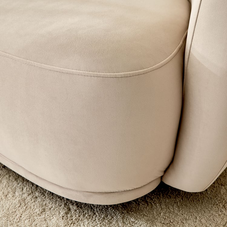 Homeshores Fabric 3 +1+1 Seater Sofa Set with Cushions - Beige