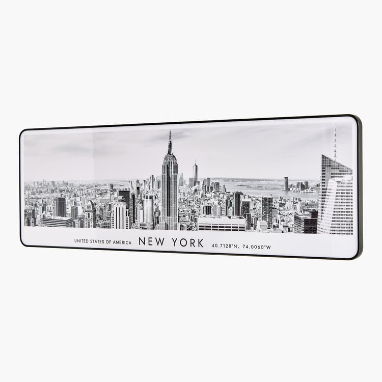 Aura City Wooden New York Print Picture Frame - 60x20cm