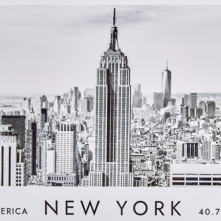 Aura City Wooden New York Print Picture Frame - 60x20cm