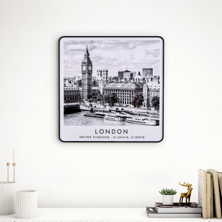 Aura City Wooden London Print Picture Frame - 30x30cm