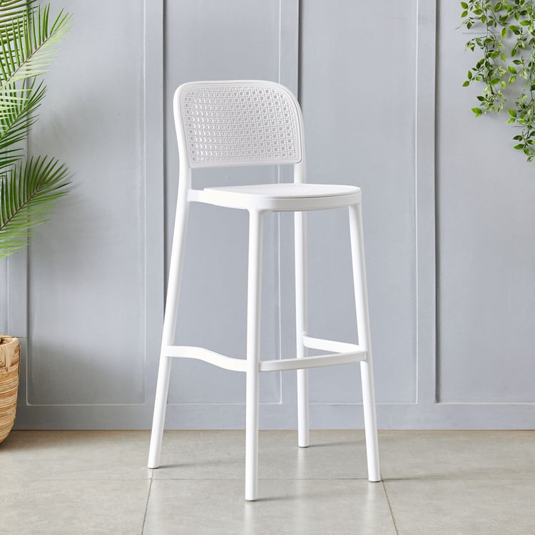 Hiva Polypropylene Bar Chair - White