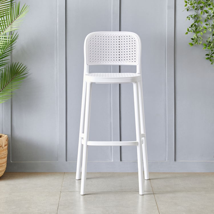 Hiva Polypropylene Bar Chair - White