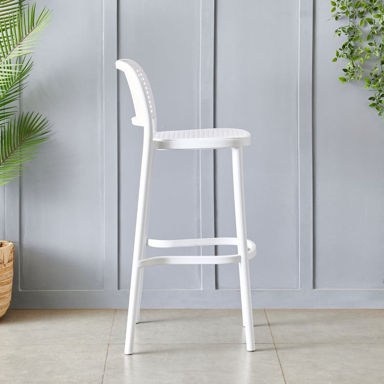 Hiva Polypropylene Bar Chair - White