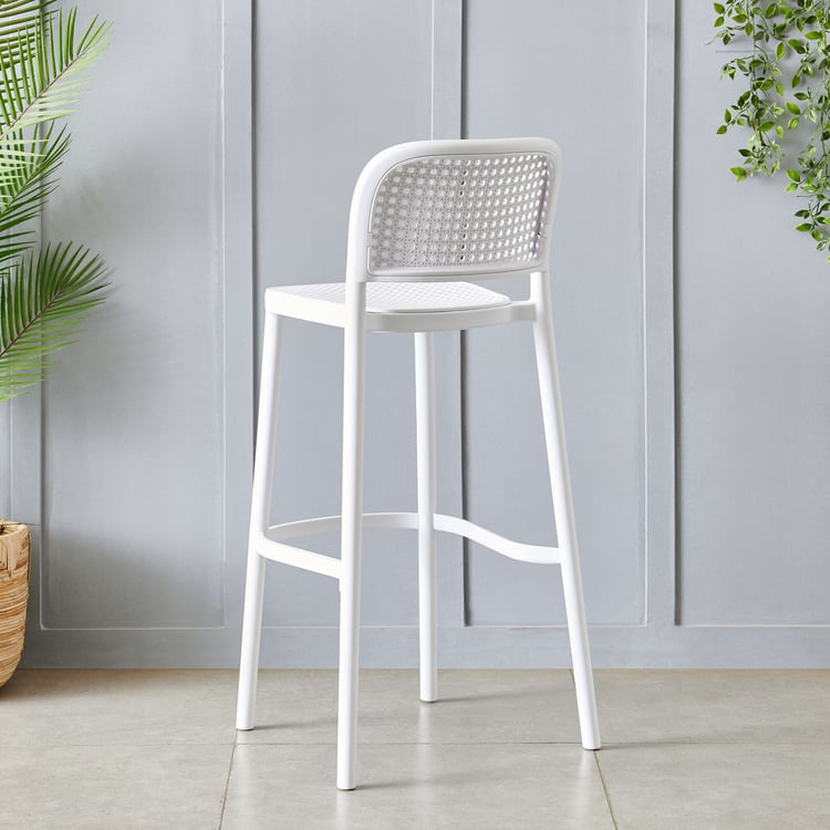 Hiva Polypropylene Bar Chair - White