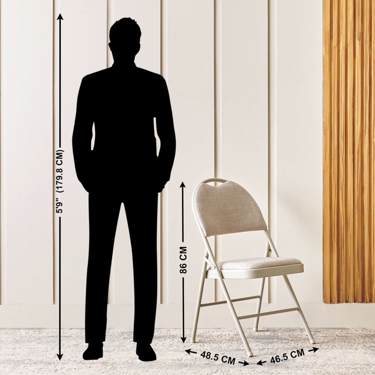 Russel Fabric Folding Chair - Beige