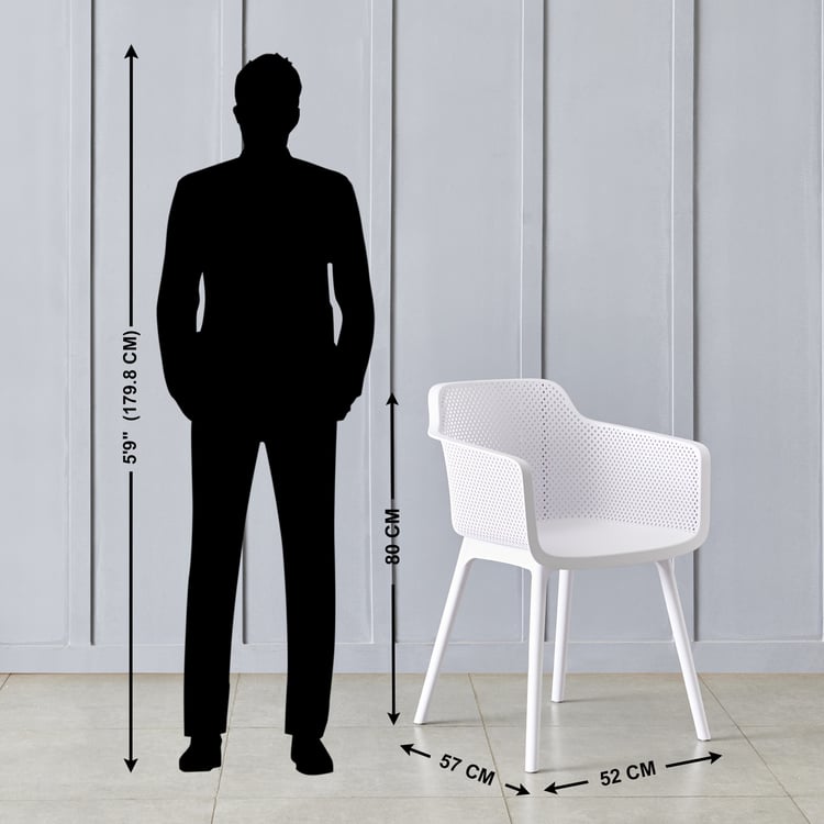 Musk Polypropylene Chair - White