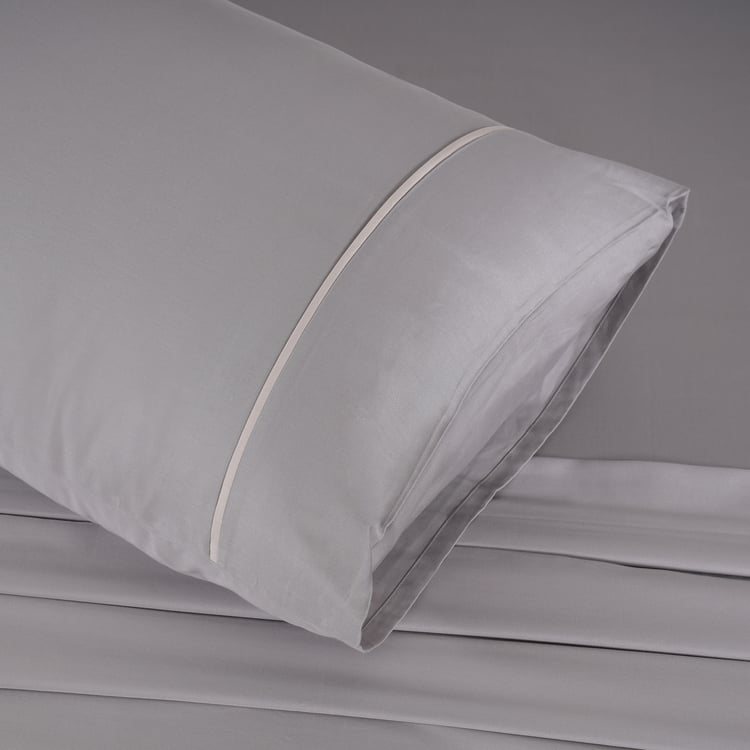 MASPAR Colorart Viola Cotton 300TC 3Pcs King Bedsheet Set