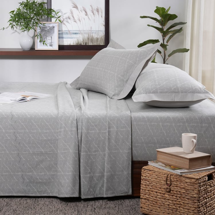 MASPAR Cotsmere Cotton 300TC Printed 3Pcs Super King Bedsheet Set