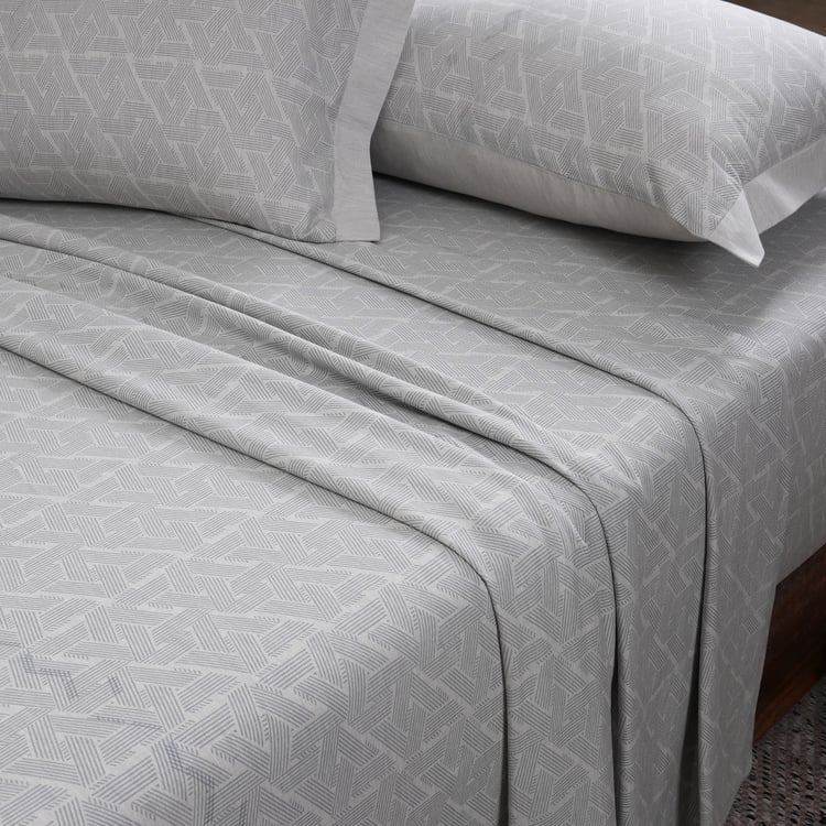MASPAR Cotsmere Cotton 300TC Printed 3Pcs Super King Bedsheet Set