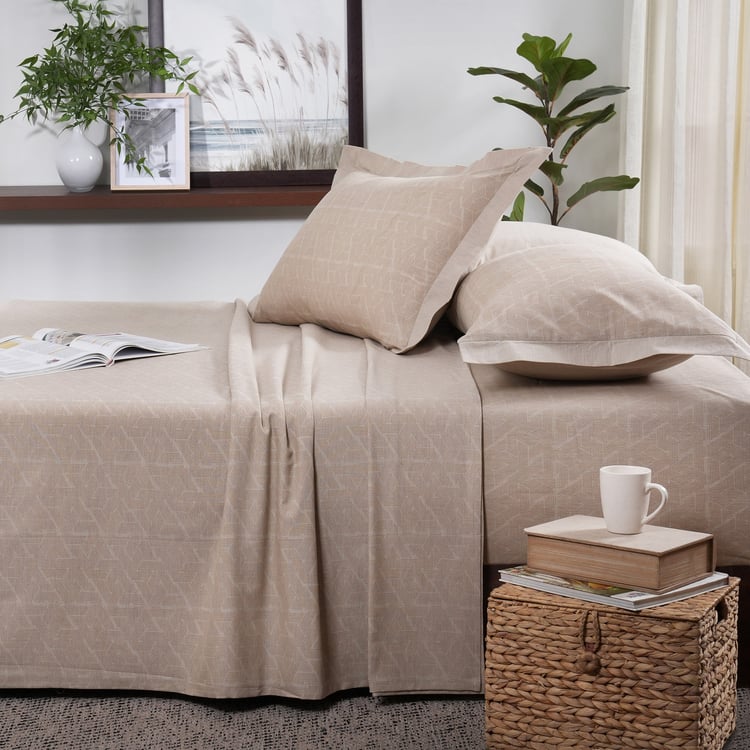 MASPAR Cotsmere Cotton 300TC Printed 3Pcs Super King Bedsheet Set