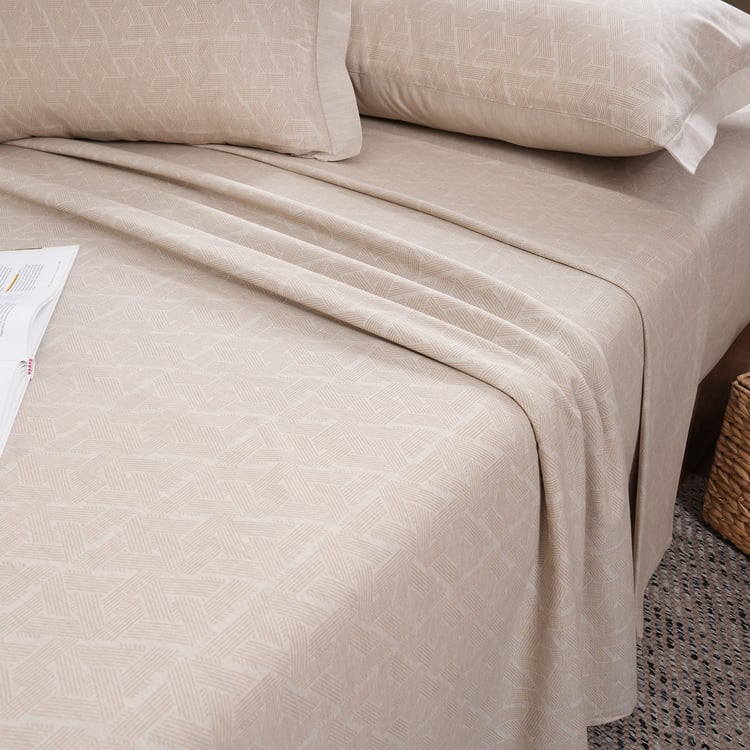 MASPAR Cotsmere Cotton 300TC Printed 3Pcs Super King Bedsheet Set