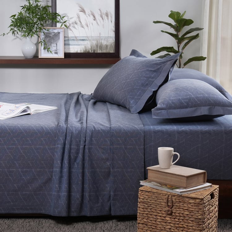 MASPAR Cotsmere Cotton 300TC Printed 3Pcs Super King Bedsheet Set
