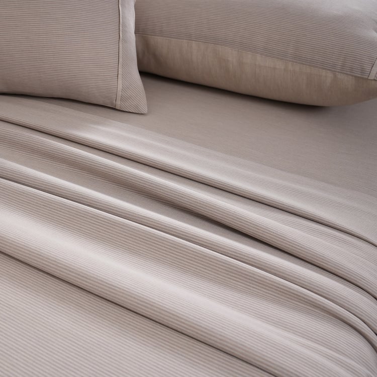 MASPAR Cotsmere Cotton 300TC Striped 3Pcs Super King Bedsheet Set