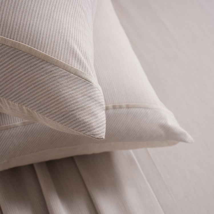 MASPAR Cotsmere Cotton 300TC Striped 3Pcs Super King Bedsheet Set
