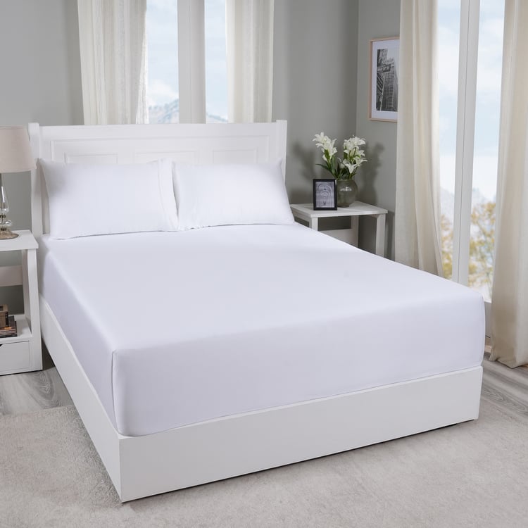 MASPAR Colorart Viola Cotton 300TC 3Pcs Super King Bedsheet Set