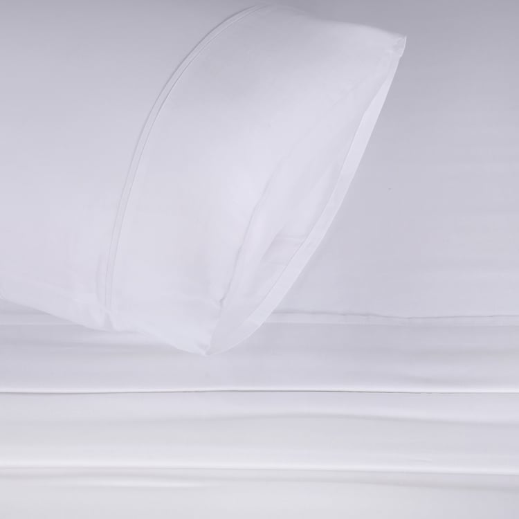 MASPAR Colorart Viola Cotton 300TC 3Pcs Super King Bedsheet Set