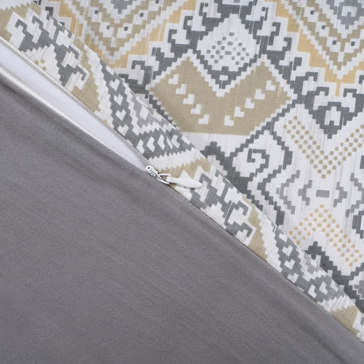 MASPAR Hues Indigenous Artisan Cotton Aztec Printed 3Pcs Double Duvet Cover Set