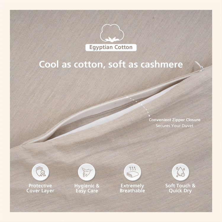 MASPAR Cotsmere Cotton Striped 3Pcs Double Duvet Cover Set