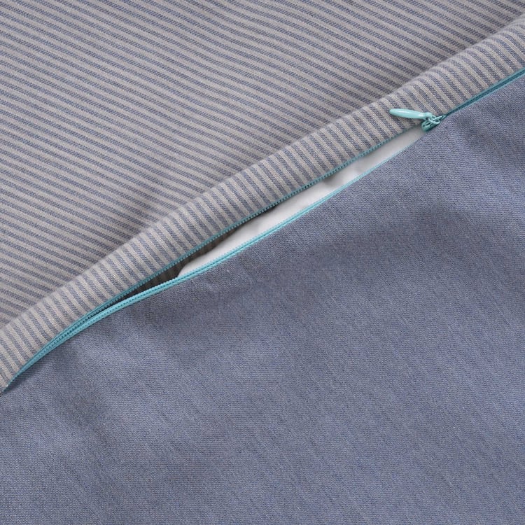 MASPAR Cotsmere Cotton Striped 3Pcs Double Duvet Cover Set