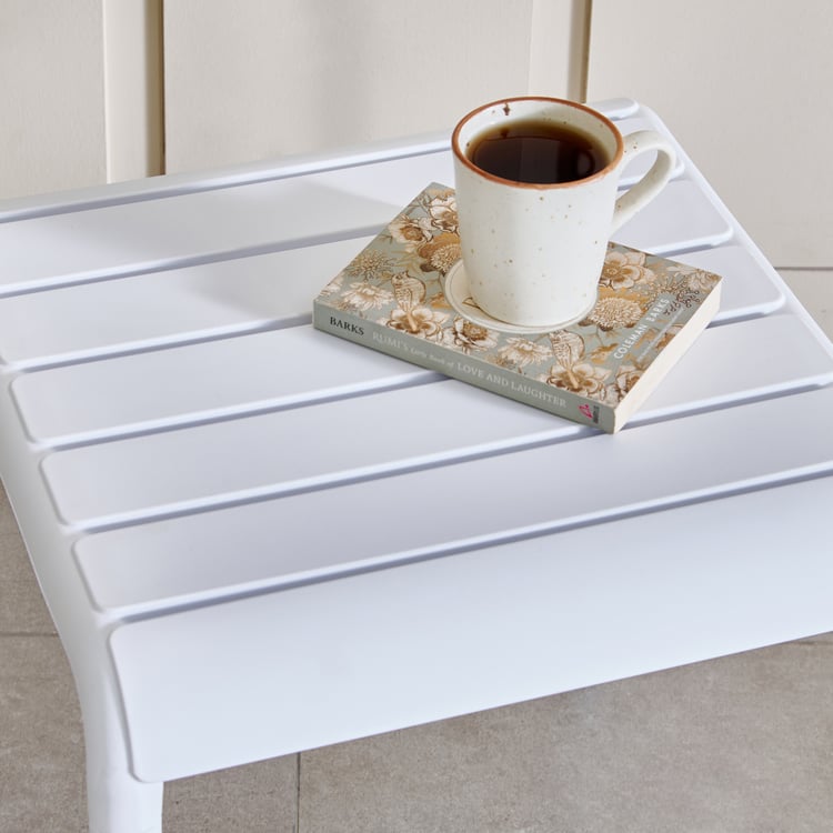 Toscano Metal End Table - White