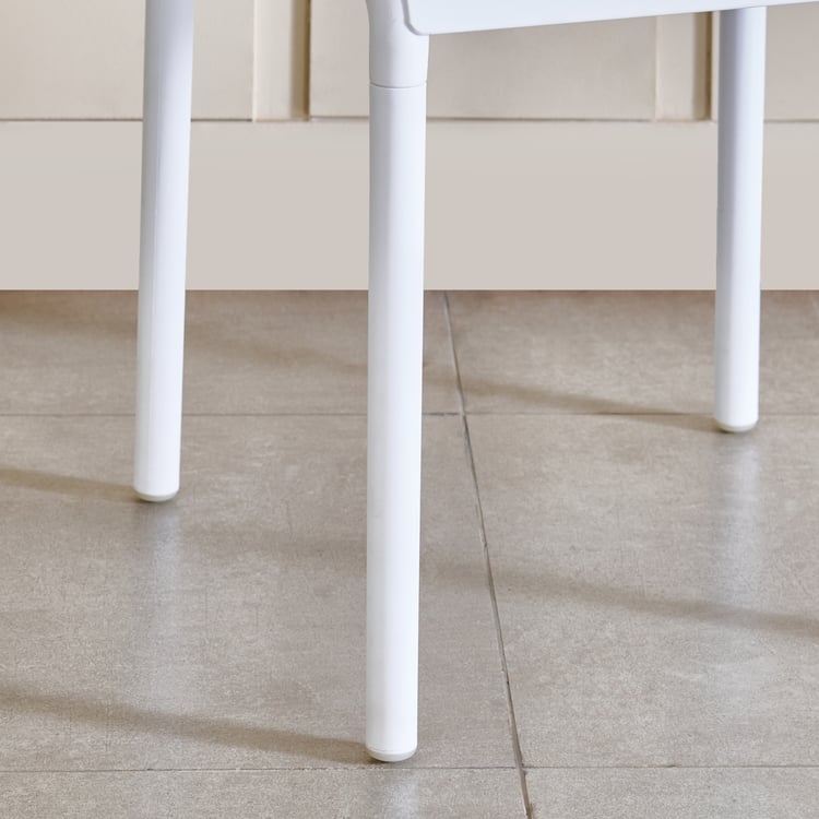 Toscano Metal End Table - White