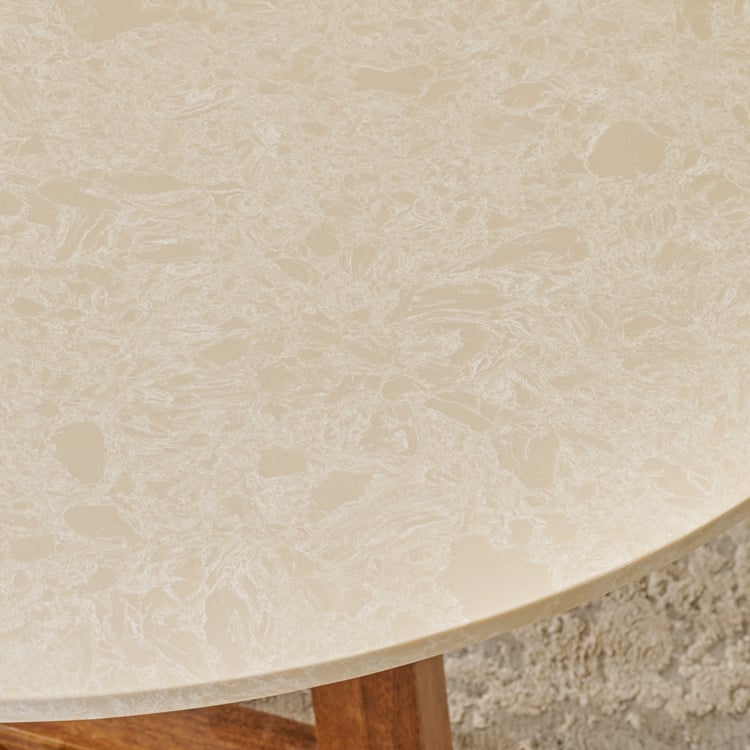 Giza Composite Marble Top 4-Seater Dining Table - Beige