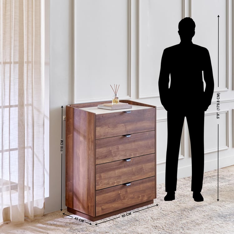 Hadley Chest of 4 Drawers - Brown