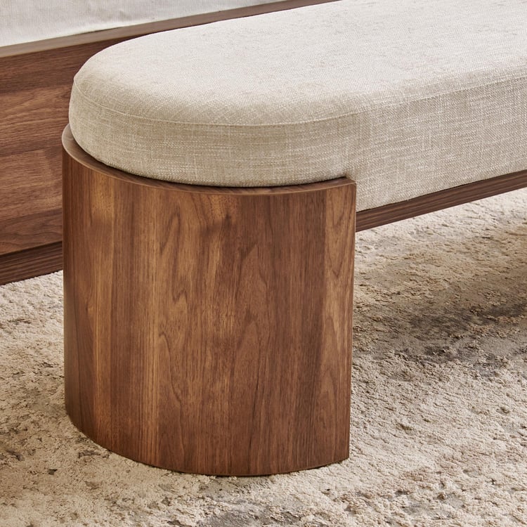 Hadley Fabric Bed Bench - Brown