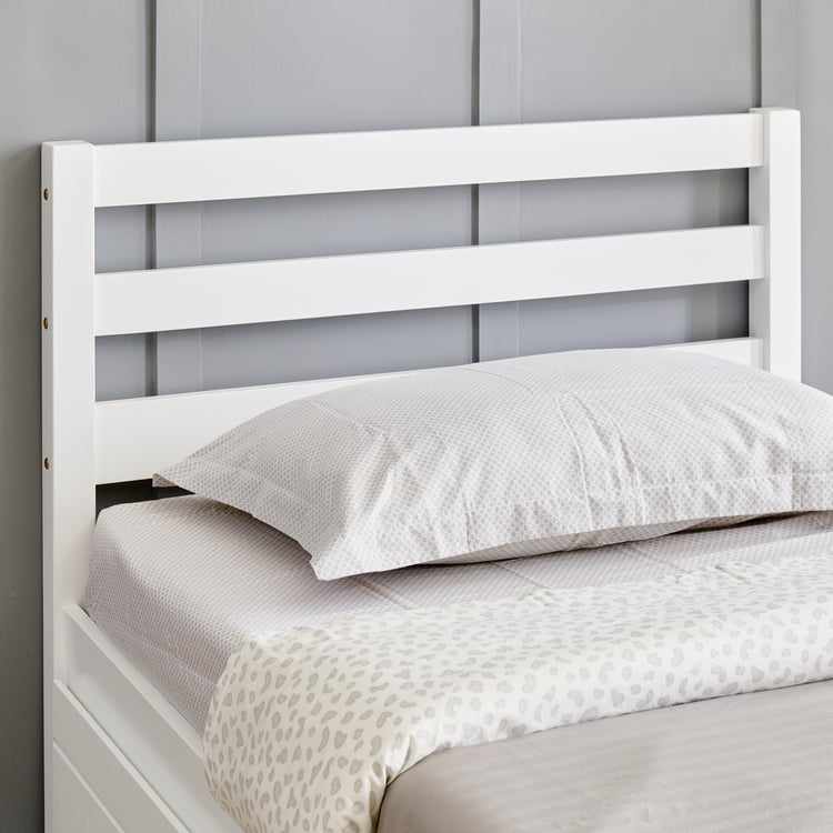 Helios Taylor Sarsar Single Bed with Drawers - White