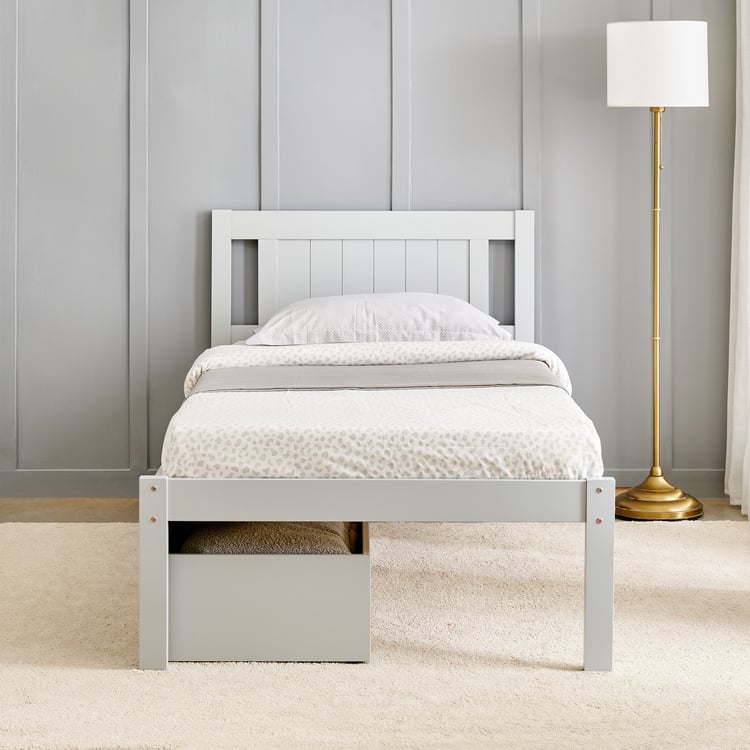 Helios Taylor Lyra Single Bed with Drawers - Grey
