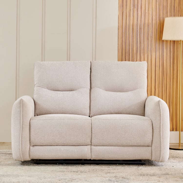 Carolyn Fabric 2-Seater Zero Gravity Electric Recliner - Beige
