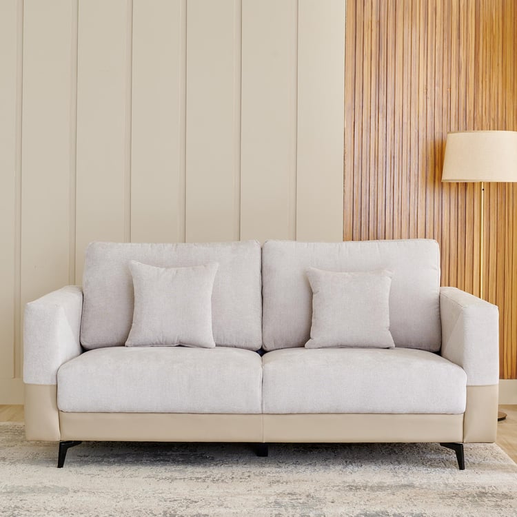 Andes NXT Fabric 3-Seater Sofa with Cushions - Beige