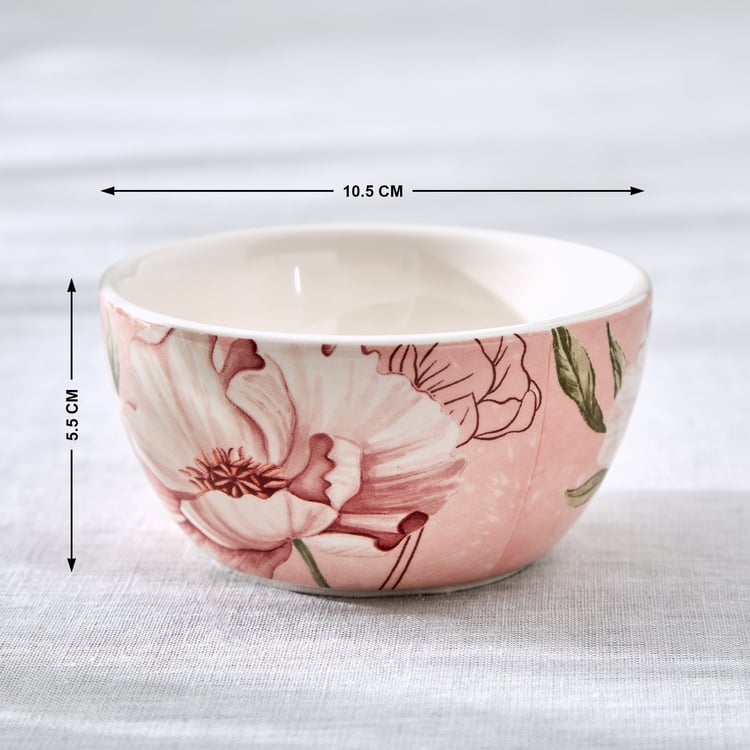 Alora Blush Serenity Stoneware Floral Print Katori - 250ml