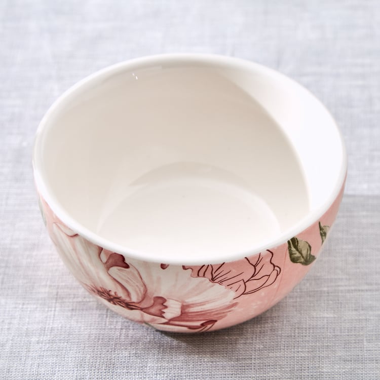 Alora Blush Serenity Stoneware Floral Print Katori - 250ml