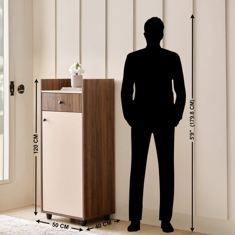 Addison 10 Pairs Shoe Cabinet with Drawer - Beige